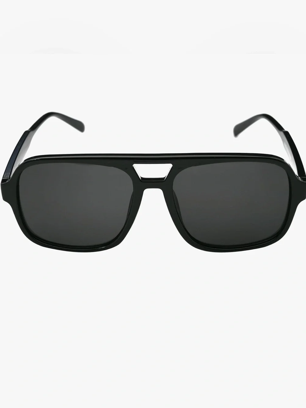 Classic Oversized Aviator Sunglasses-All Black Retro 70s Style Square Frame